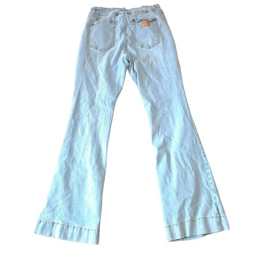 Flamingo Jeans Light Wash Womens Size XL Bell Bottom Cotton Blend Flare - Picture 2 of 7