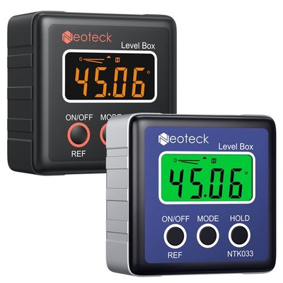 Digitaler LCD Winkelmesser Magnet Mini Winkelsucher Level Box mit Batterien IP54