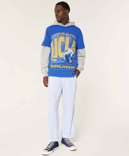 HOLLISTER MEN'S UCLA GRAPHIC BLUE TEE M NWT - Picture 2 of 4