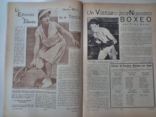 OLD 1933 MEXICAN BOXER COVER KID CASTILLO, OTHER SPORTS , BOX & BULLS MAGAZINE - Picture 5 of 14