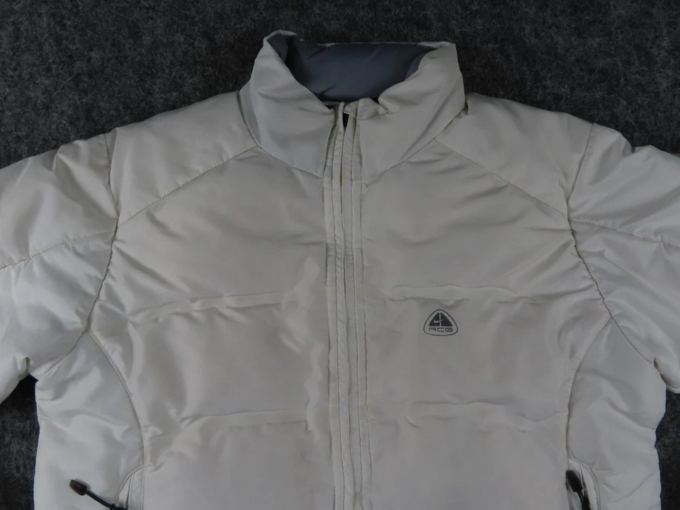 Chaqueta Nike ACG para mujer grande blanca plumón de ganso aislante abrigo acolchado *DEFECTOS* Foto 2 de 4