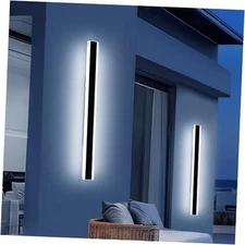 2 Pack Long Outdoor Wall Light Fixture Porch Modern 47.2inch Cold White Light