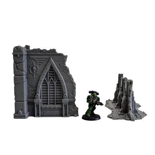 Gothic Urban Ruins - 28mm 3D Printed Terrain Scenery | Multiple Styles - Bild 29 von 46