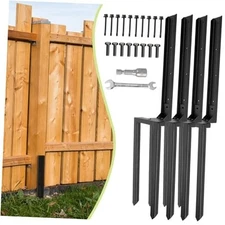 4 Pack Fence Post Repair Kit, Heavy Duty Fence Post Anchor,Post Buddy Fence 