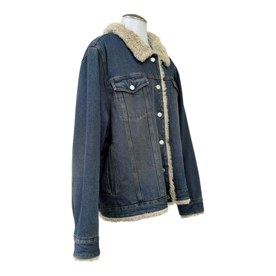 Chaqueta vaquera 3XL de colección años 80 90 SERIE GUÍA para mujer forrada Sherpa lavado medio nueva sin etiquetas Foto 3 de 4