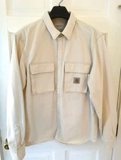 Carhartt Work in Progress Monterey Shirt Jac - Natural Stone Washed Large