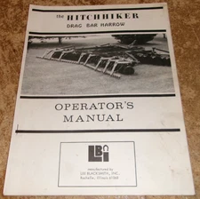 vintage LBI hitchhiker drag bar harrow operators manual in good shape used