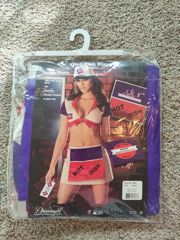 DREAMGIRL HOT DISH PIZZA 5 PC SET SEXY HALLOWEEN COSTUME SIZE SMALL 