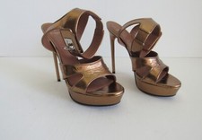 Givenchy Womens Gold Leather Shark Lock Ankle...