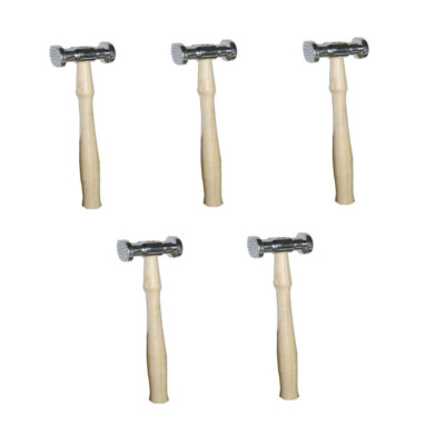 5 Pcs Texturing Hammer Dimple Rounded Stripe Design Jewelry Texture Metal Work