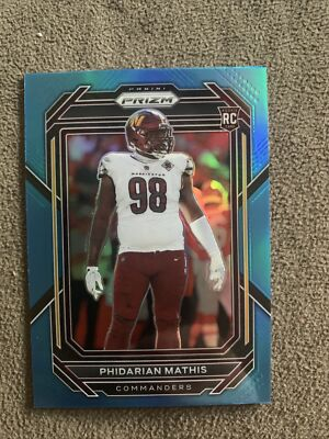 #ad PHIDARIAN MATHIS 2022 Panini Prizm RC Rookie LIGHT BLUE #390 Commanders Alabama $4.99