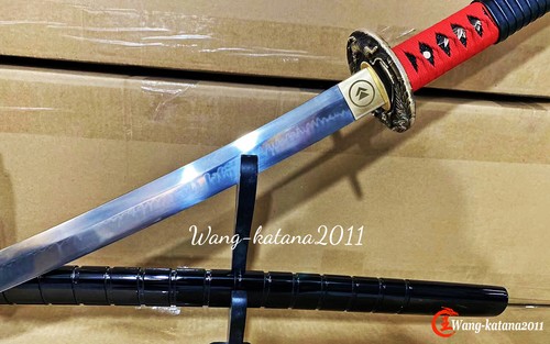 Tiger&Bamboo Choji Hamon Clay Tempered T10 Katana Sharp Japanese Samurai Sword - Picture 11 of 12