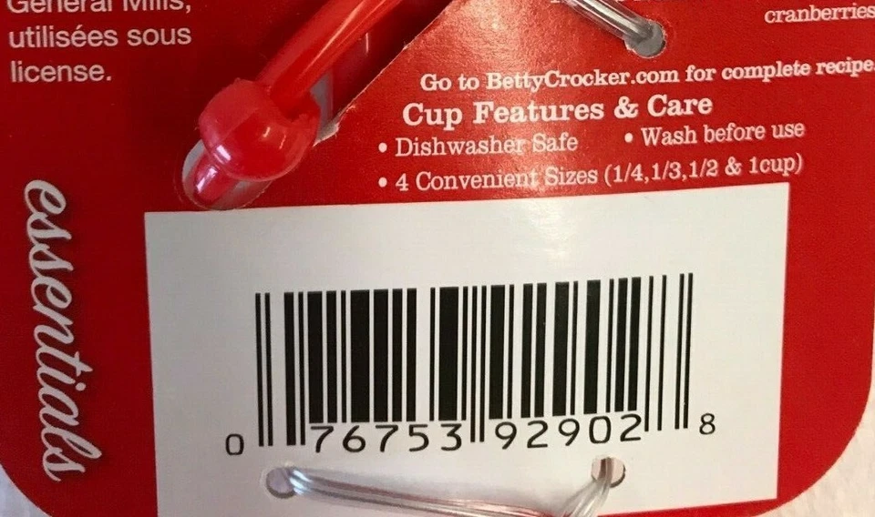 Taza Medidora 4 Piezas #14215 Betty Crocker Plástico Rojo Foto 3 de 4