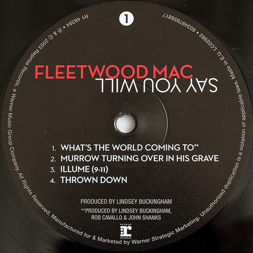 Fleetwood Mac - Say You Will - 2LP - First Time on Vinyl - A Classic New/Sealed - Picture 2 of 7