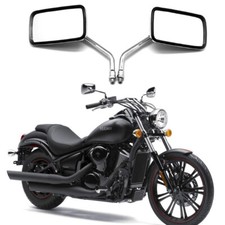Chrome Rectangular Motorcycle Mirrors for Kawasaki Vulcan VN 800 900 1500 Custom