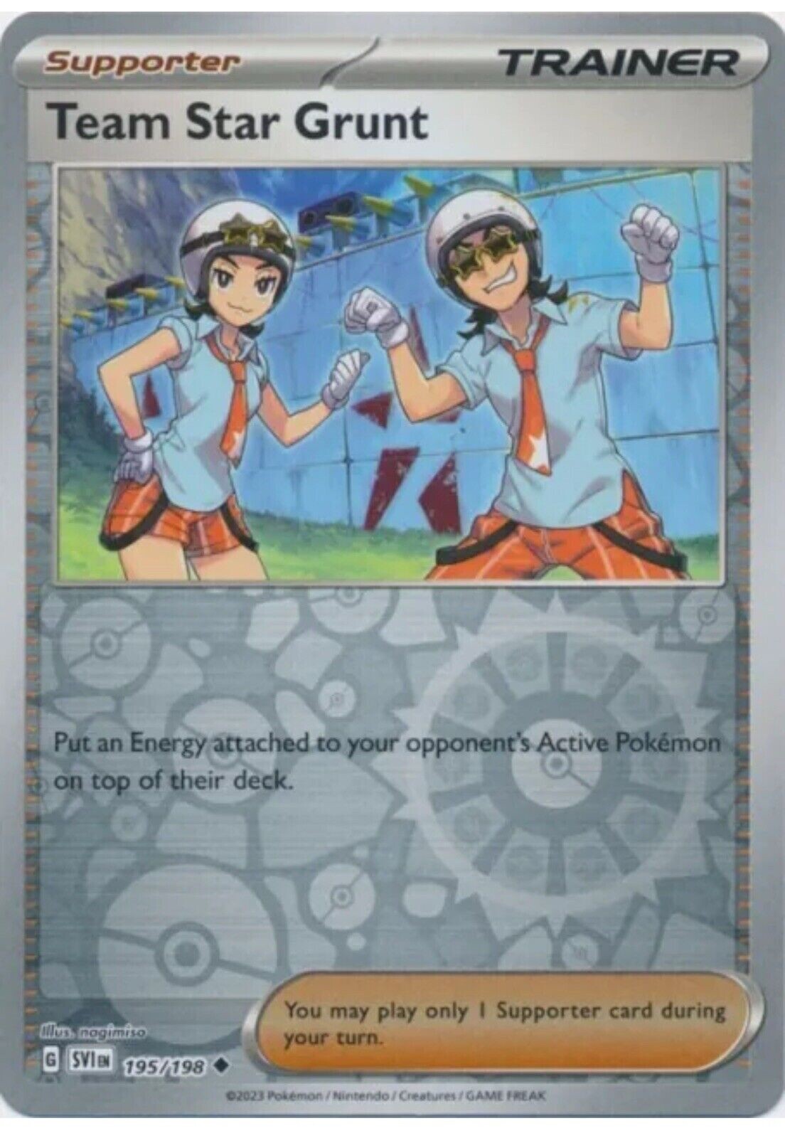 TEAM STAR GRUNT 195/198 - Reverse Holo - Pokemon - Scarlet & Violet - NM/M