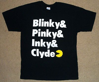 Pac-Man Blinky & Pinky & Inky & Clyde Shirt Large Licensed