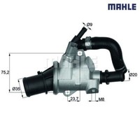 Thermostat, KüHlmittel Behr Mahle TI14688 FüR Fiat Stilo