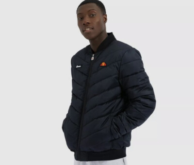 New Ellesse Mens Jacket Padded Puffa Scutari Black size XL