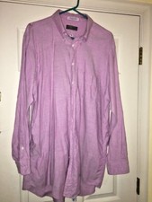 DAVIDSONS of VIRGINIA Stylish MENS Purple Pink Dress SHIRT Size 18 36 TALL