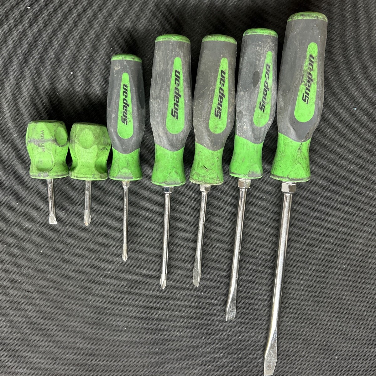 Snap-on ツナギ SNAP-ON 7 pc Instinct® Hard Grip Combination Screwdriver Set(Green