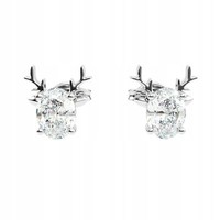 Rentier Ohrringe Mit Zirkonen Aus Sterlingsilber Ohrschmuck Weihnachten