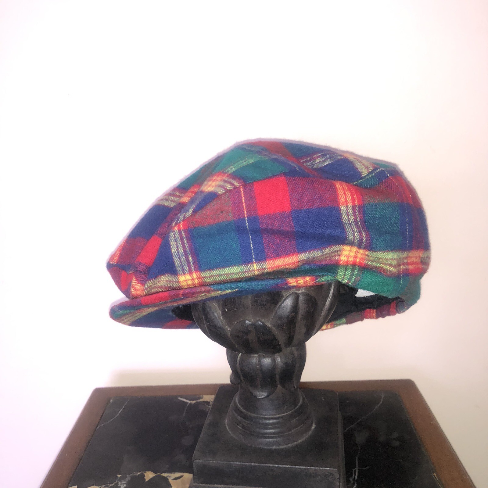 PLAID MULTICOLOR BOSTON SNAP HAT SIZE XS!!!