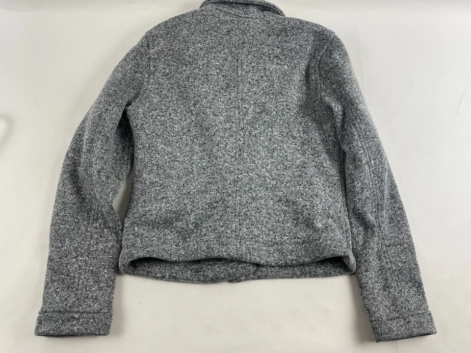 Chaqueta Antigua Azul Marino Niña Talla XL (14) Gris Brezo Asimétrica Cremallera Completa Manga Larga Foto 3 de 4