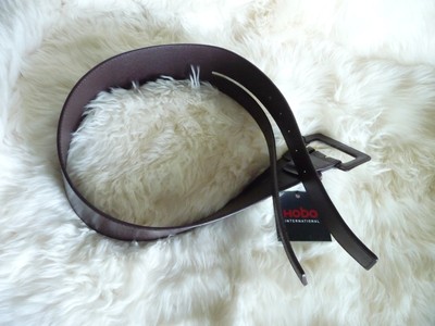 Hobo International Wide Leather Belt with Dual Buckles  display picture 1