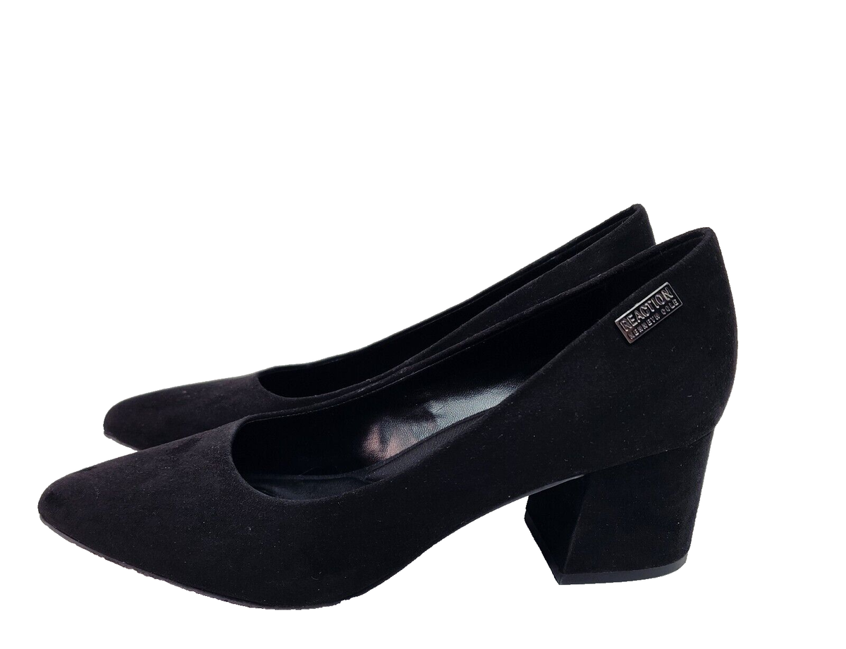 Kenneth Cole Block Heels Pointed Toe Shoes Black Womens Size