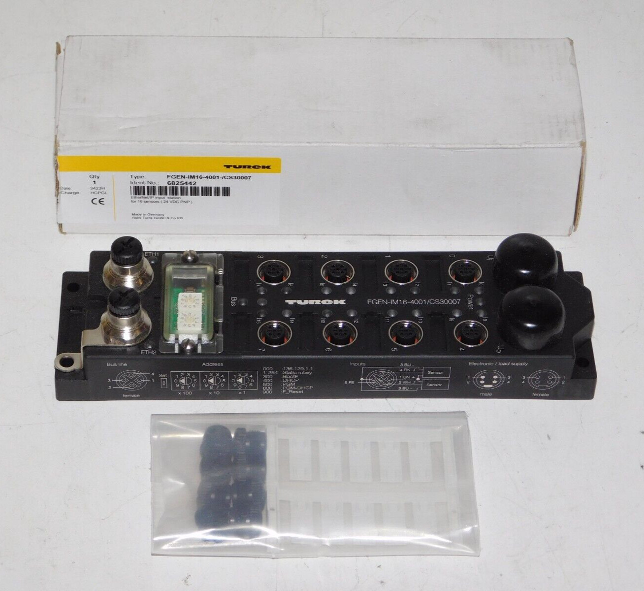 New Turck FGEN-IM16-4001/CS30007 EtherNet Input Station 16 Sensor Module 6825442