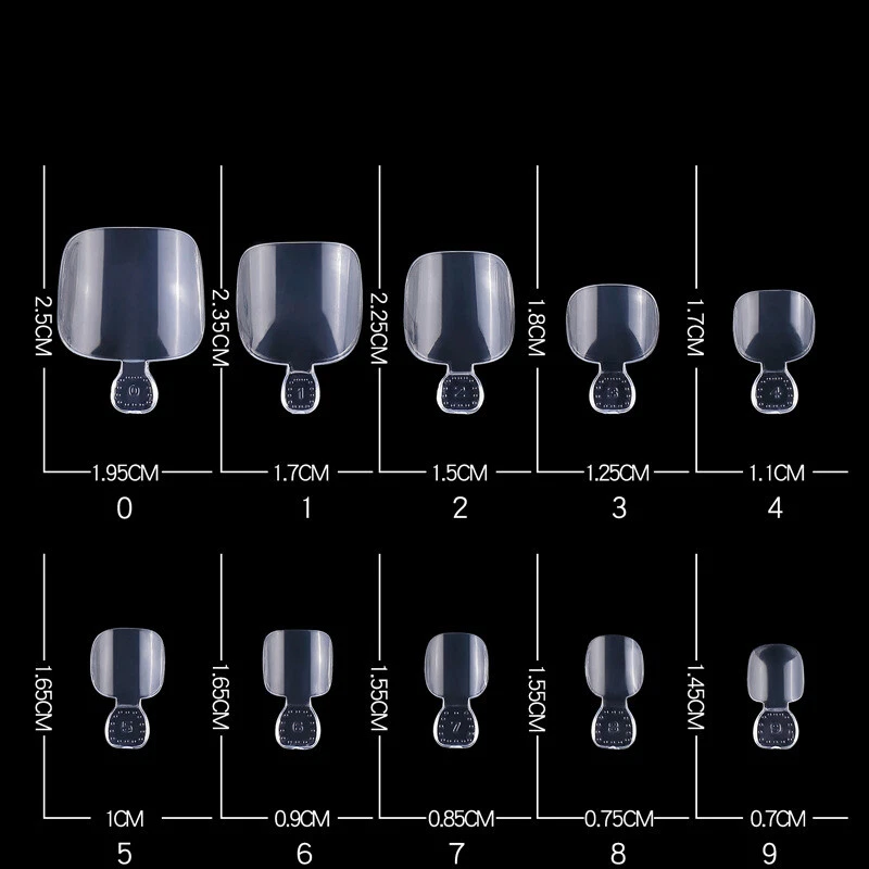 500 Pcs Artificial False Toe Nails Tip For Nail Art Decor Foot Manicure Tool Box - Image 2 of 4