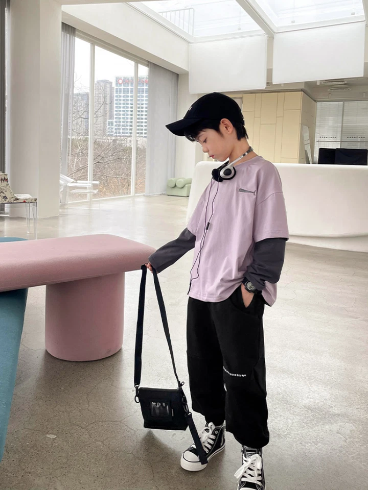 Pantalones para niño Primavera y Otoño Nueva Ropa Interior Pantalones Informales Pantalones Deportivos para niños Foto 2 de 4