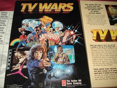 TV WARS SPIEL - AVALON HILL - 1987 - 100% - TV WARS - SELTENES SPIEL - NETWORK CHIEF