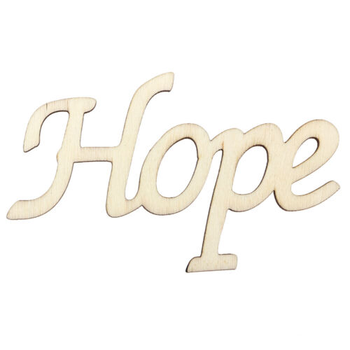 Wood Script Word Hope A Little Hipe Sign Signage Decoration Fashionable Letter - Picture 1 of 11
