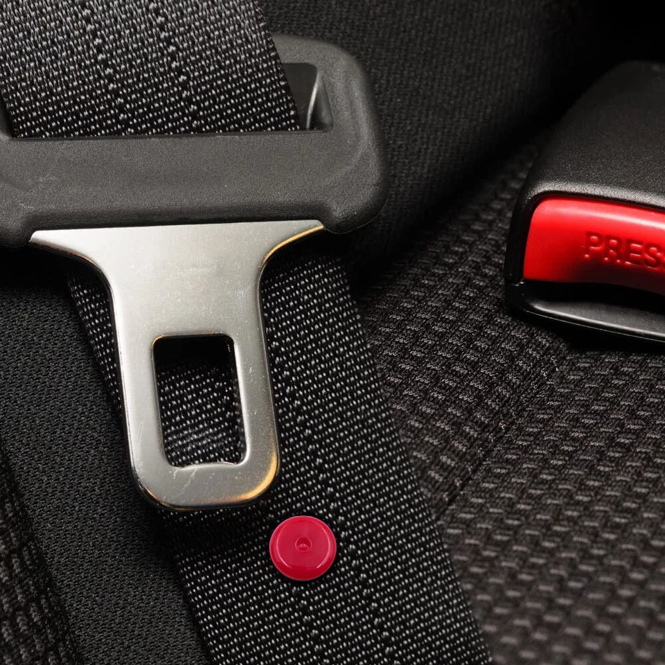 10 pares de clips de hebilla de botón tapón de cinturón de seguridad universal rojo accesorios para automóvil Foto 4 de 4