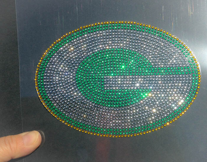 Green Bay Packers Rhinestone Bling Auto Emblem Car Laptop
