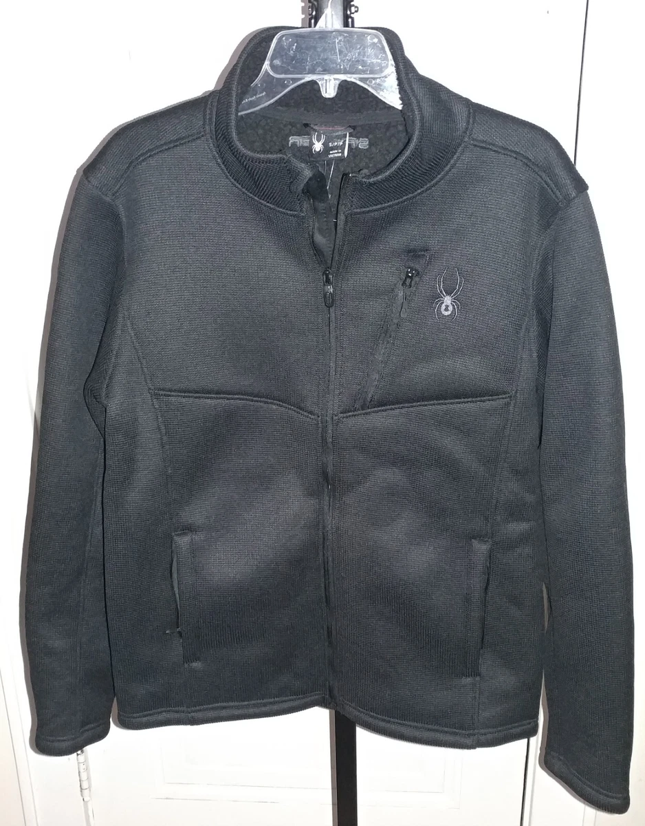 SPYDER: Black Full-Zip Performance Fleece Jacket/SPFED113: Mens Size Small  - NWT