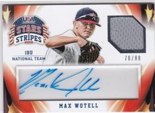 Max Wotell 2015 Panini Stars and Stripes Signatures Jersey/Auto #73, 70/88