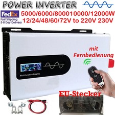 5000W 12000W 12V 24V 48V 60V to 230V Onda Sinusoidale Pura Inverter Convertitore