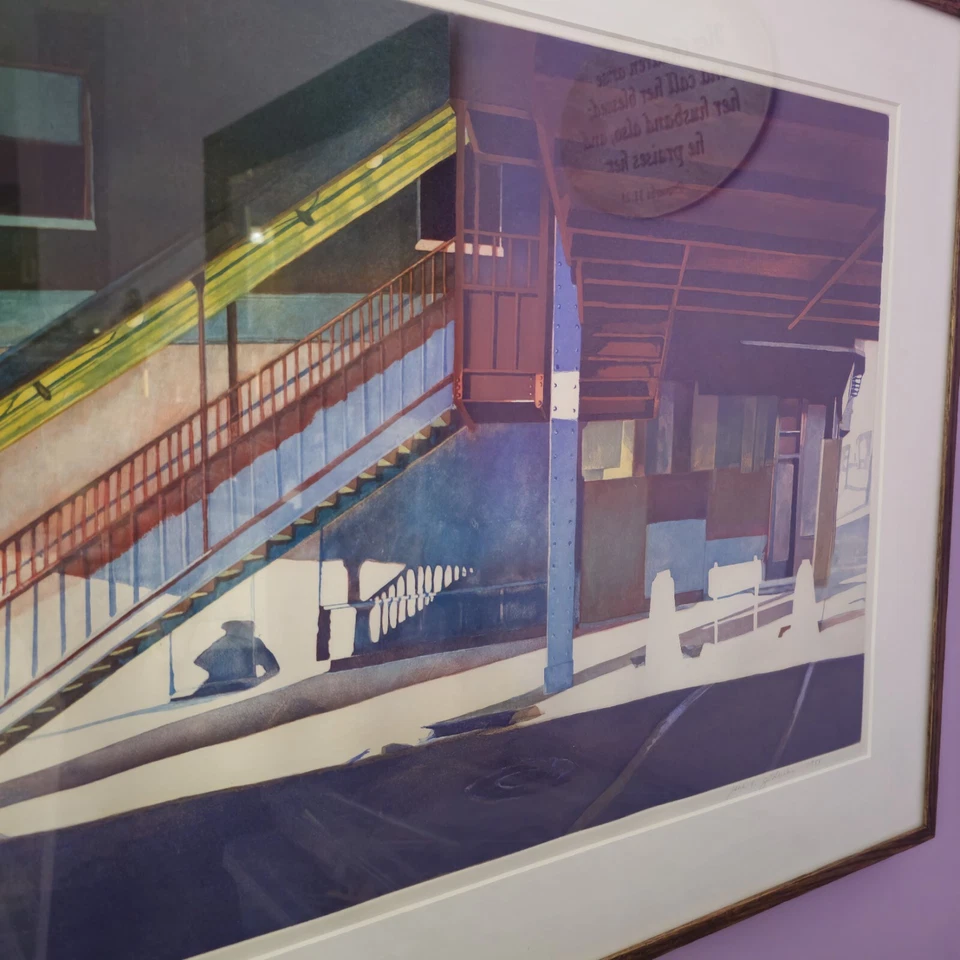 Джейн Голдман - "Green St." реалистический городской пейзаж - Aquatint офорта подписанный 1983/100 - Изображение 3 из 4