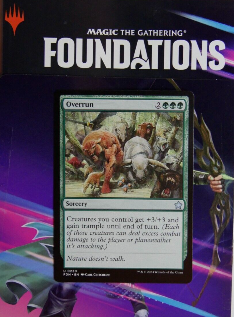 MTG FDN: Overrun (Sorcery) Regular Uncommon 0230 Foundations | eBay