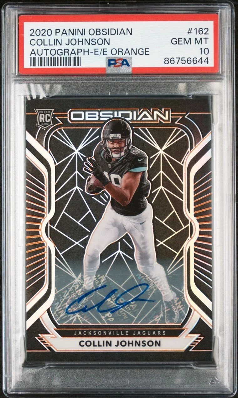 Collin Johnson Panini Obsidian #162 Autograph-Electric Etch Orange