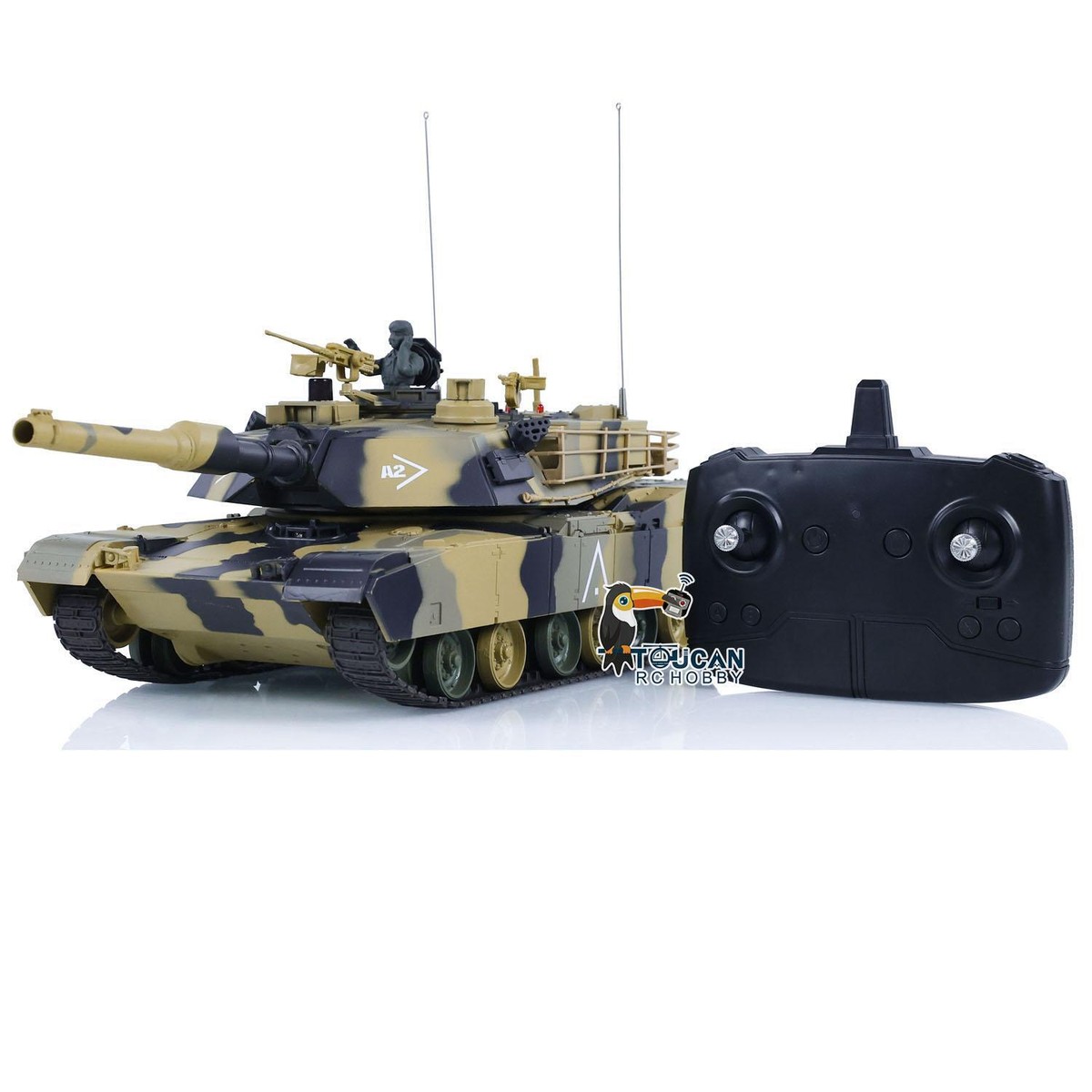 Heng Long 1/24 RC Tank Abrams M1A2 3816-2 2.4G Remote
