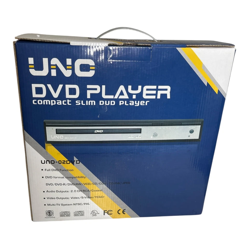 BRAND NEW UNOPENED UNO DVD PLAYER Compact Slim DVD Player UNO-02DVD - Image 2 of 3