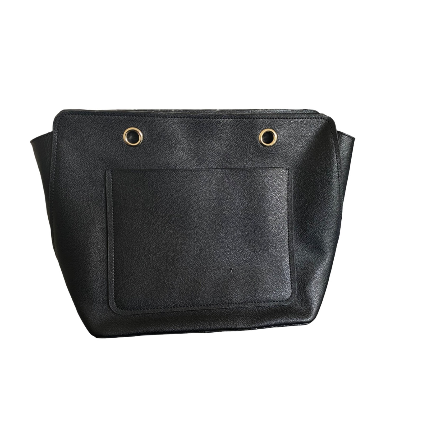 Calvin Klein Hailey Micro Pebble Top Zip Chain Tote Black NWD image 3