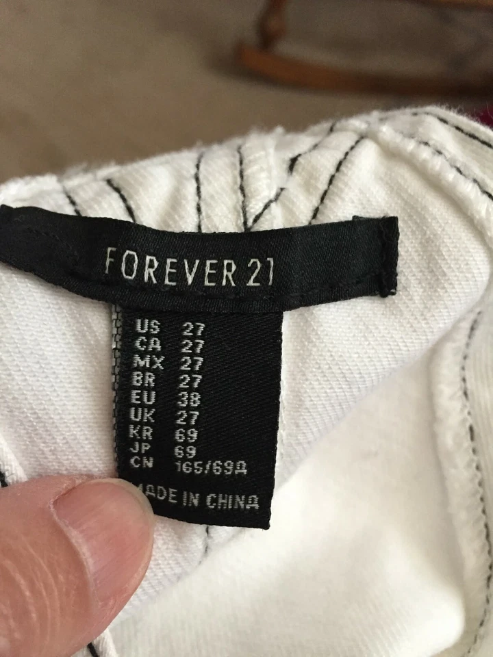 Forever 21 женщин белый джинсовой ткани общий шорты шорты размер США 27 - Изображение 4 из 4