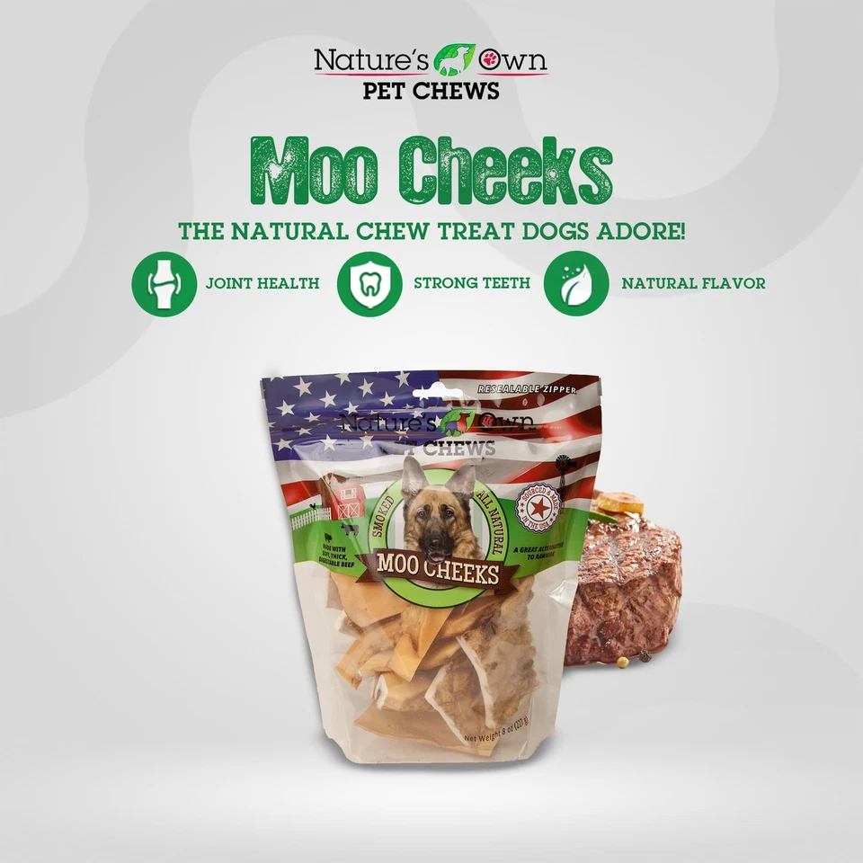 Natural Beef Dog Chews 16 Ounce Soft Thick Dental Treats Smoked Flavor - Image 2 of 4