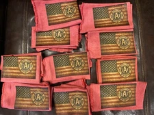 Red Firefighter Shop Rags/Towel Lot of 10 with American Flag logo and  Washable!