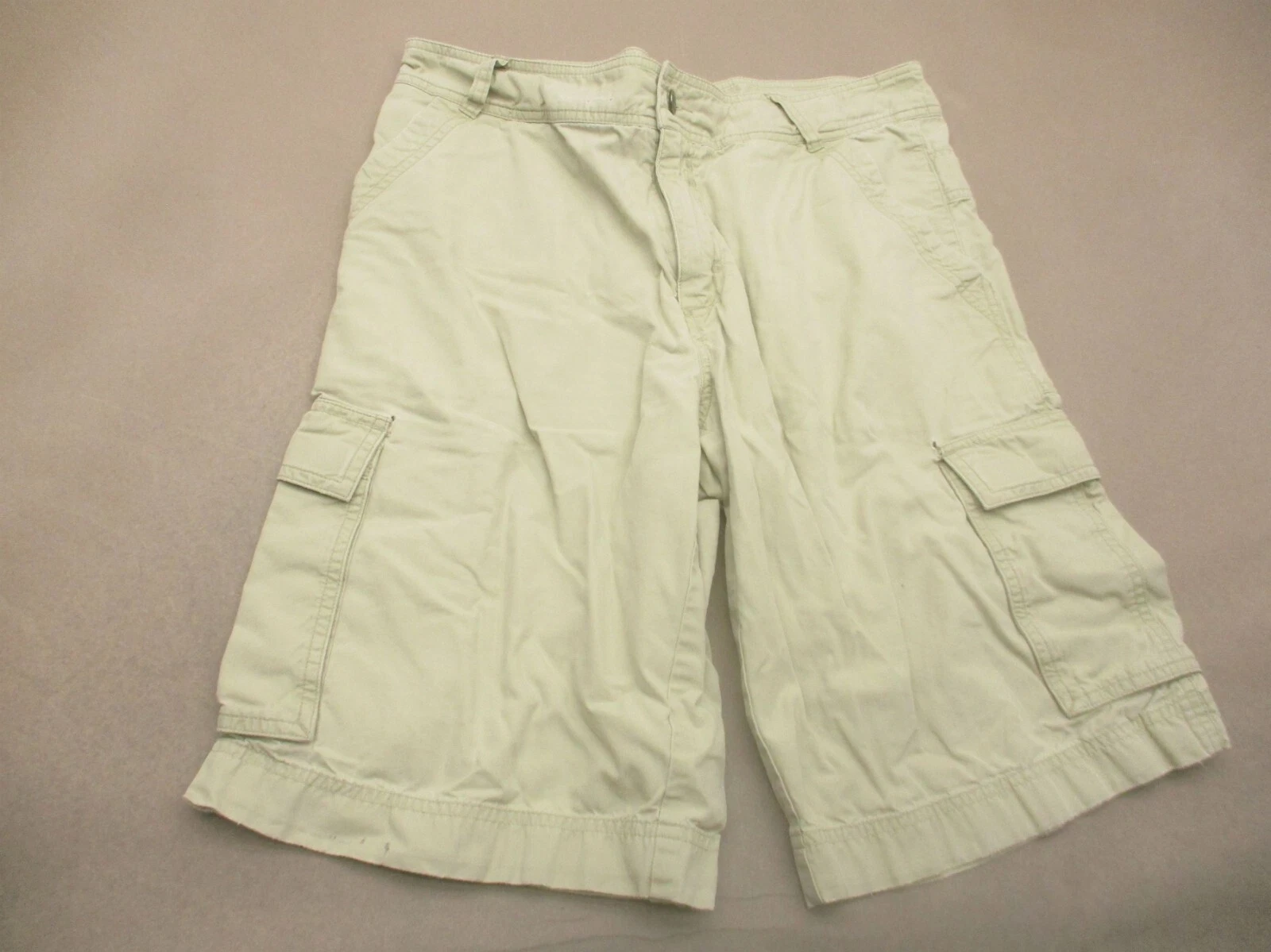 Patagonia Size 34 Mens Gray 100% Organic Cotton Zip Fly Pockets Cargo Shorts 542